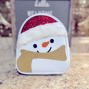 Bath & Body Works Glittery Snowman Cosmetic Bag NWT
